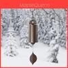 Vintage Metal Wind Chime With Deep Bronze Finish For Garden And Patio Decor