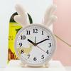 Creative Cute Rabbit Small Alarm Clock Silent Cartoon Cute Children Student Clock Alarm Simple Bedside Desk Clock