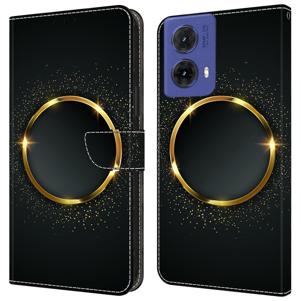 Etui portfelowe ze skóry PU na Motorola Moto G85 5G/S50 Neo 5G z podstawką