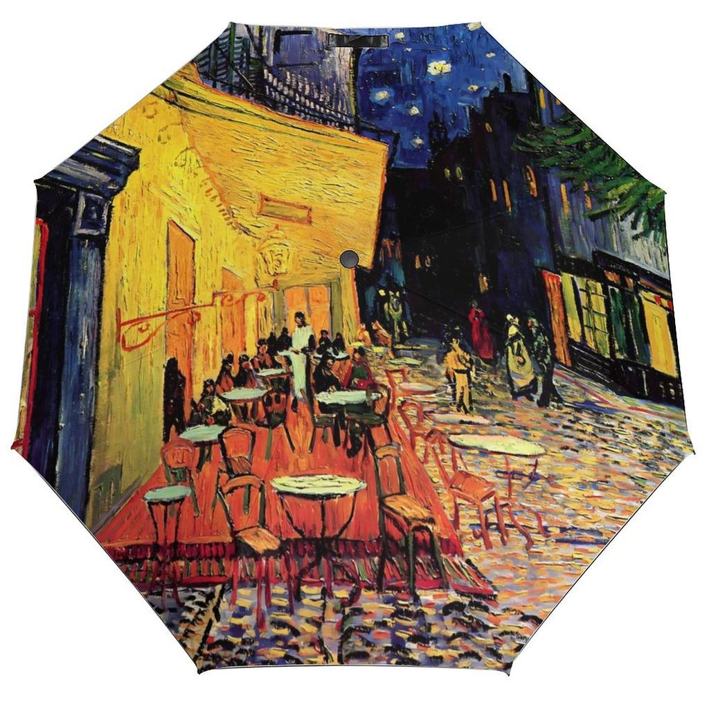 Vincent Van Gogh Paraply Landskapsmönster Sol Anti-UV Paraply Stark Mode Automatiskt Utomhus Målningsparaply