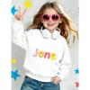 Cute Printed Pattern 0-3 Years Girls' Spring Lightweight Crew Neck Sweatshirt, Comfortable Outdoor Wear with Design Highlights