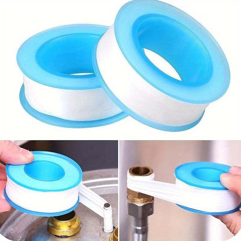 3/10Rolls 5M PTFE Water Pipe, Oil-free Sealing, Fitting Thread Seal Tape White Pipe Thread Seal Raw Material Tape Home Essential