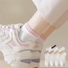White Socks, Double Flared Women's Spring and Summer Mid-calf Socks, Short Socks, Cotton Socks, Breathable Letter, Trendy Long Socks, Sports