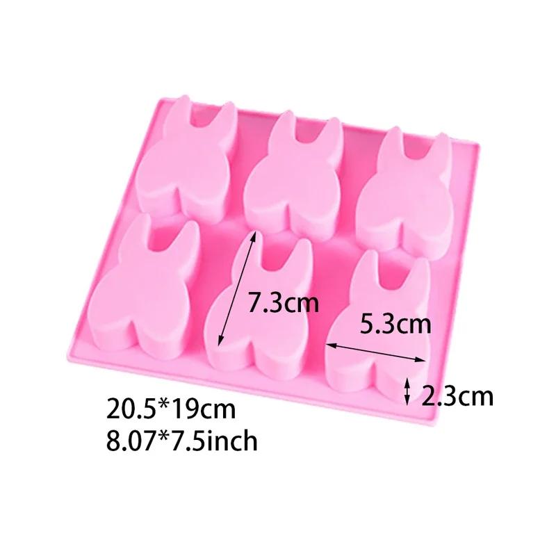 6 Cavity Tooth Shaped Silicone Cake Mold Teeth Chocolate Fondant Candy Candle Soap Mould Jelly Decoration Tools Pudding Molds