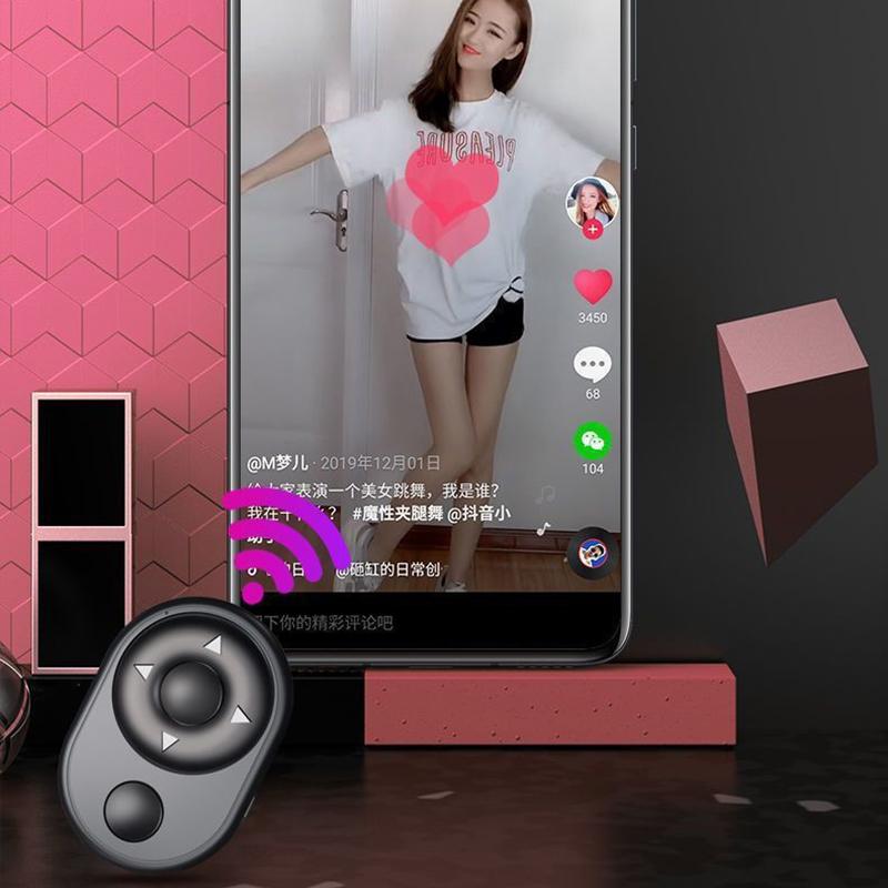 Mini Wireless Bluetooth Remote Shutter Controller Button Selfie Camera Rocker Shutter Remote Control Page Turning Douyin Liker