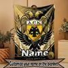 Custom Name Personalized AEK Athens FC Print Blanket, Home Decor, Bedroom, Sofa, Camping, Couch, Gifts for Birthday Christmas