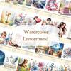 [Officially Imported, Limited Quantity] Watercolor Lenormand | Lenormand Cards, 36-Pack [Includes Drawstring Pouch] | 56 x 87mm Black Cardstock