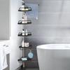 Corner bathroom shelf, telescopic, adjustable, for shower, 4 shelves, strong