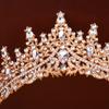 Nová luxusná svadobná koruna s plným diamantom, čelenka, doplnky k svadobným šatám, elegantný temperament, krištáľová svadobná koruna, vlasové doplnky
