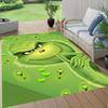 Grinch Party Style Crystal Velvet Rug, Soft Anti‑Slip Crystal Velvet Carpet for Living Room Bedroom Home Decor
