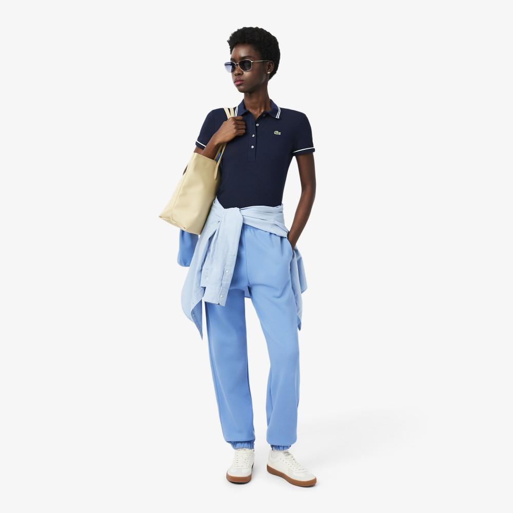 Lacoste Women's Slim Fit Piping Detail Polo Shirt DF5284-56G3UI