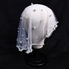 French Wedding Veils Pearls Beads Bride Head Gauze Fashion Brides Veil  Headdress