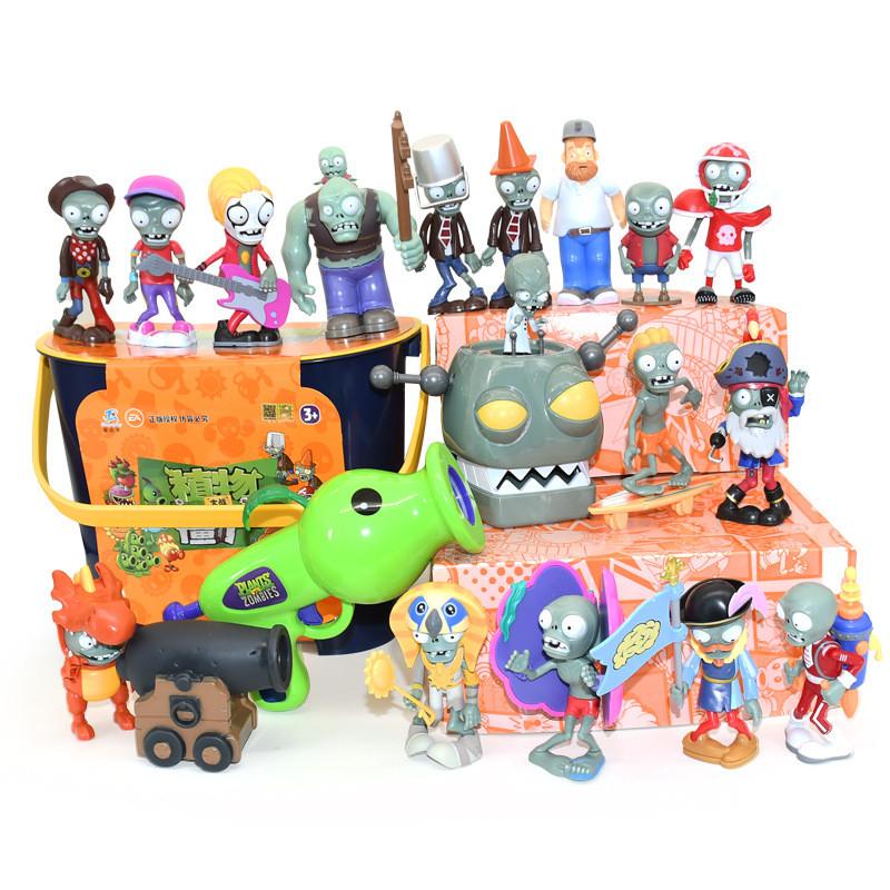 Zombies Vs Plants Action Toy Set With Storage Bucket And Figures Plantandzombie