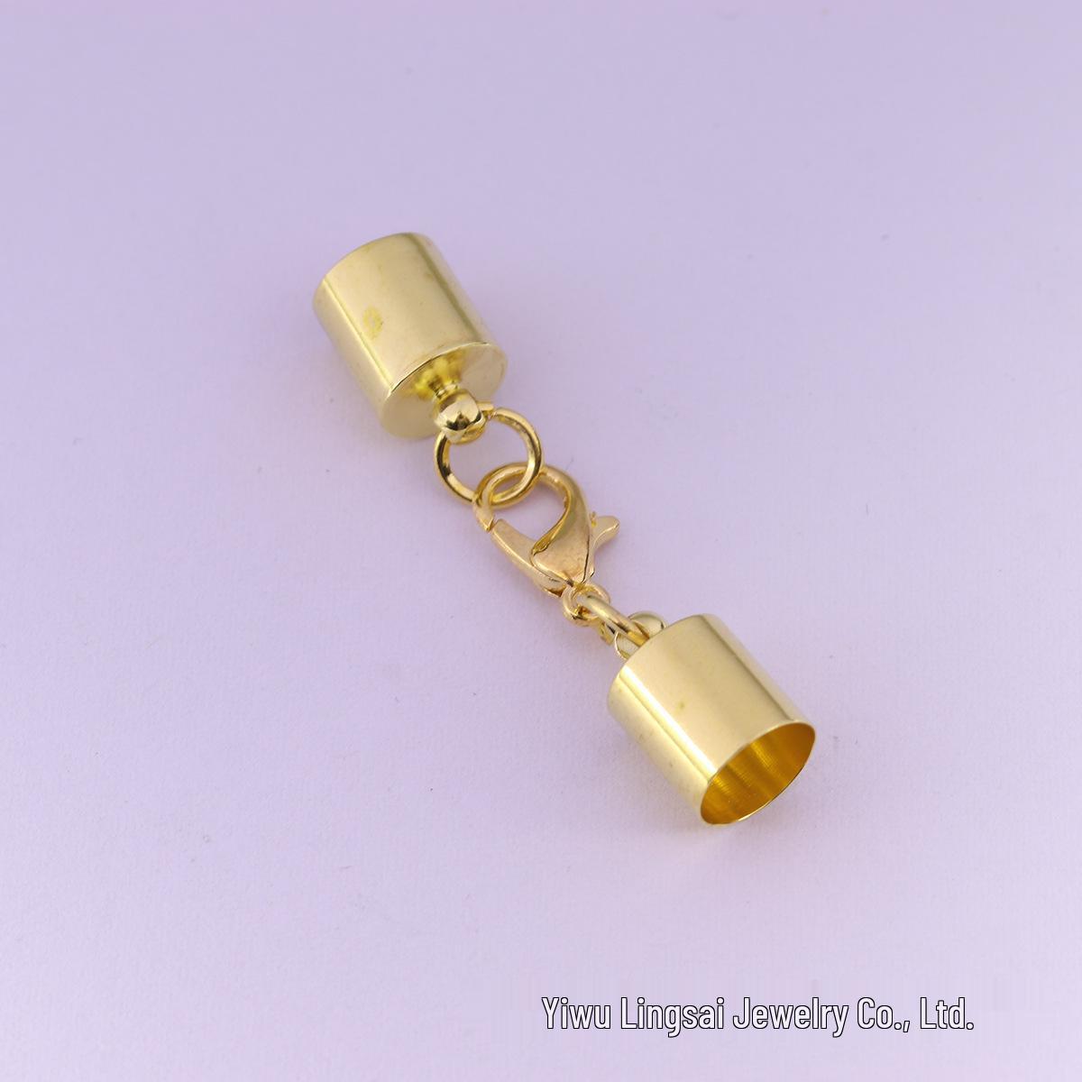 

Популярное ожерелье и браслет ручной работы из кожаного шнура с застежкой-лобстером и пряжкой для изготовления украшений своими руками 8mm OD 7.5mm ID