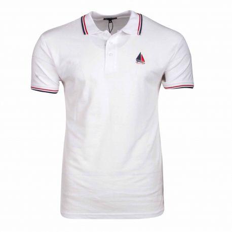 Short-sleeved Polo Shirt with Edging Collar Fabre Man TED LAPIDUS