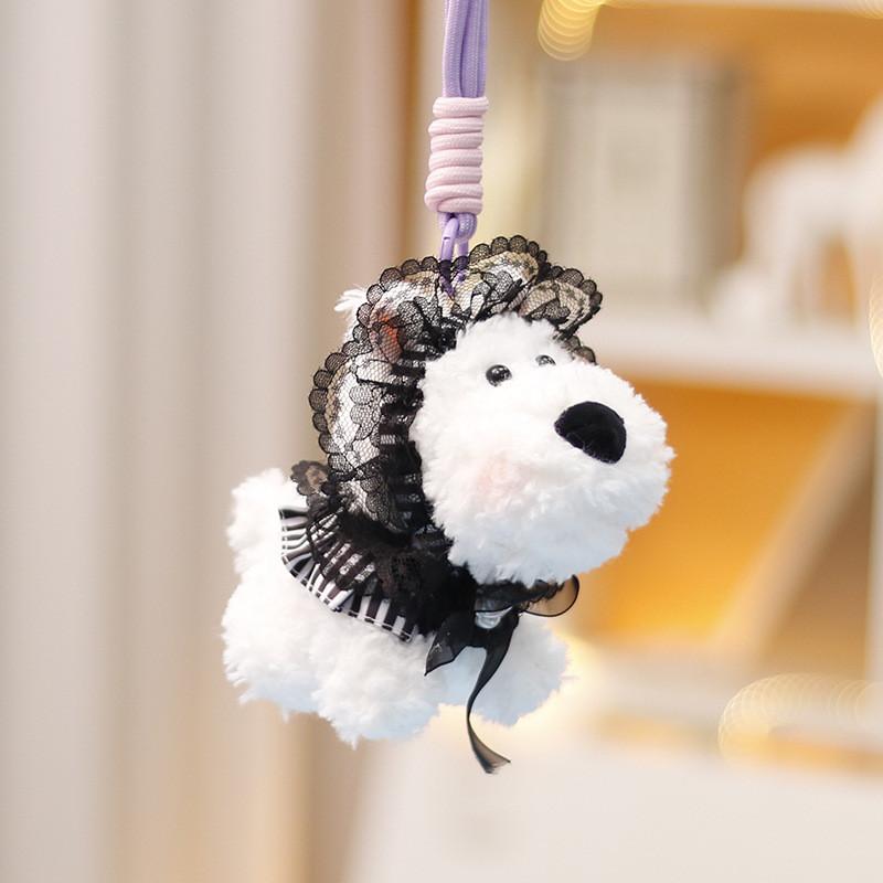 West White Highland Terrier Plush Keychain Pendant Dog Toy Doll Decoration Gift