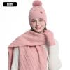 Women Winter Warm Knit Hat Scarf Gloves Set Alpaca Blend Double-Layer Fleece Lined Outdoor Cycling Ear Protection