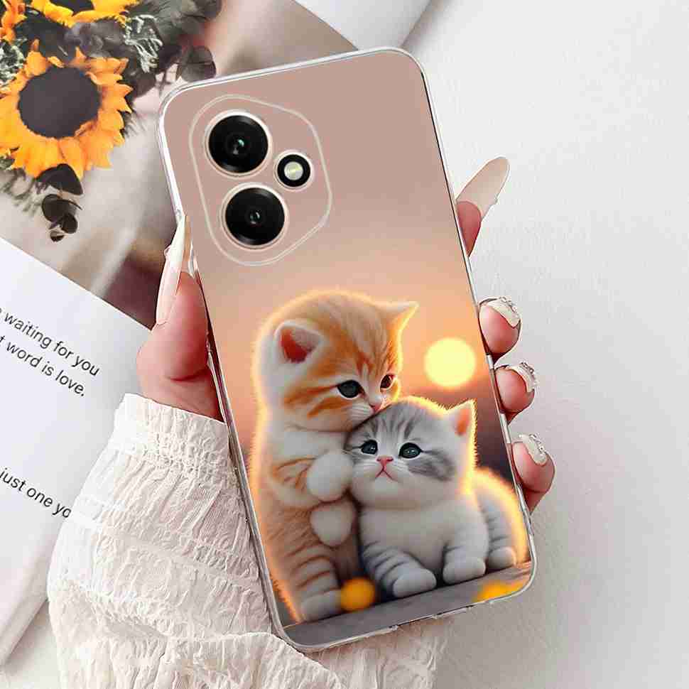 For Honor 400 5G 6.55" Case DNY-NX9 Cartoon Cat Girl Love Soft Silicone TPU Cover For Huawei Honor 400 Global Phone Cases Bumper