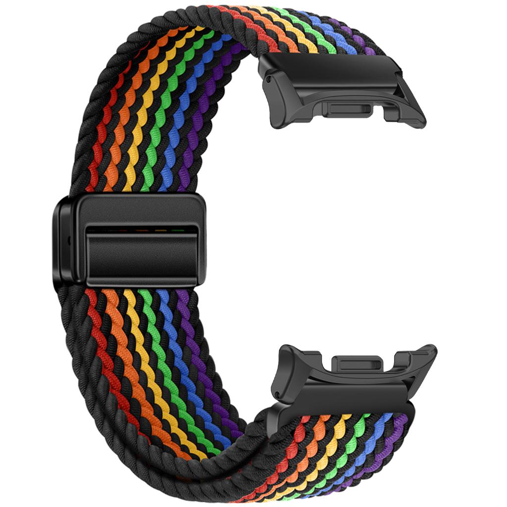 Braided Nylon Band for Samsung Galaxy Watch 8/8 Classic 46mm Magnetic Buckle for Galaxy Ultra 2025/7 47mm Colorful Sport Strap