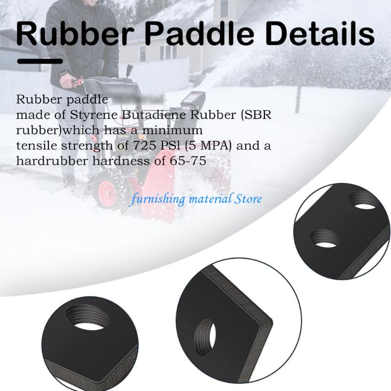 Y5GD Rubber Paddles 3 Metal Straps Auto Tapping Screws Increase Snowblower Efficiency CN