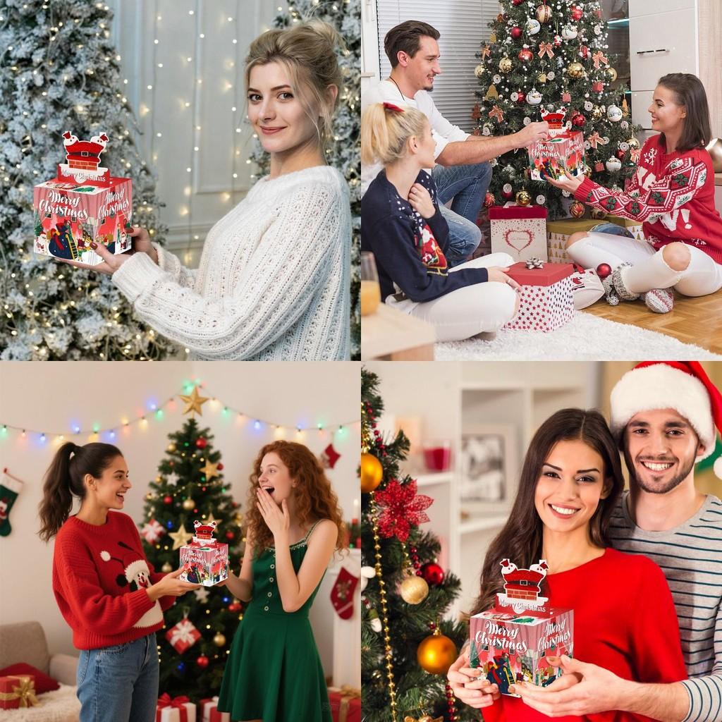 Party Gift Holiday Box With Red Gradient Finish For Christmas Special Occasions