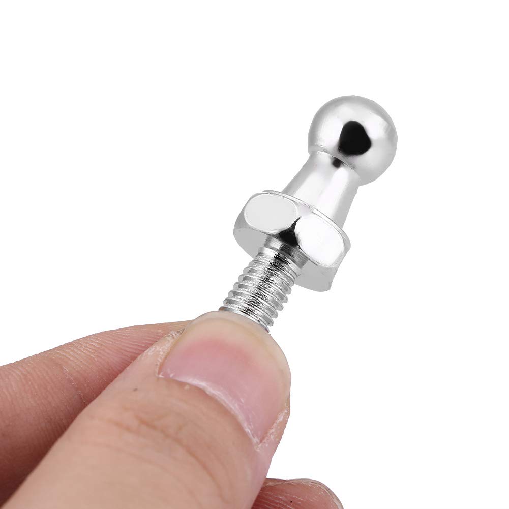 2pcs Ball Stud Bolt Silver, Replacement Car Ball Stud Bolt M6 Iron for Gas Struts Ball Ended Bonnet, Hand Tools