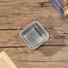 Japanese Style Retro Stainless Steel Square Plate with Ears for Snacks, Dessert, or Fried Chicken