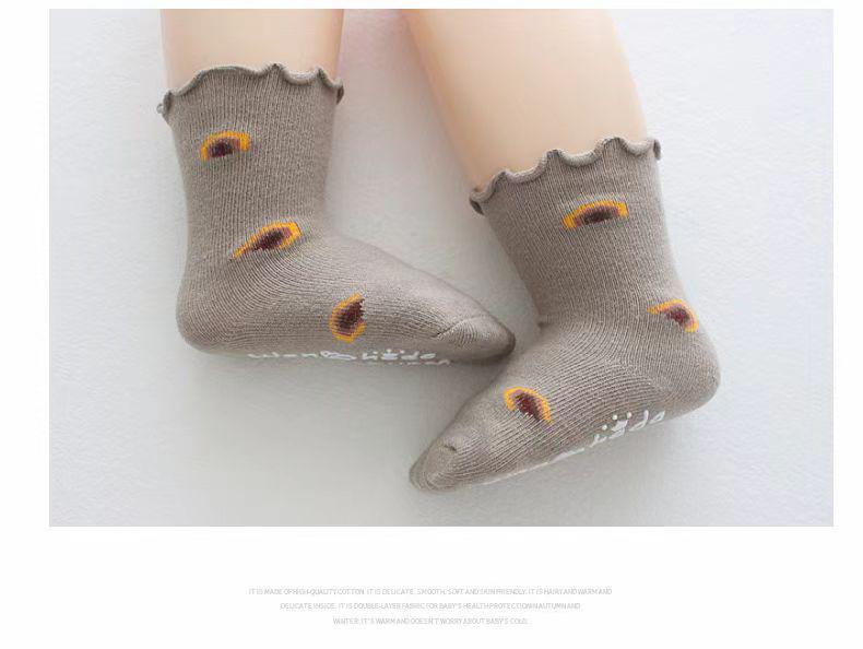 Baumwoll-Babysocken für Neugeborene bis 1 Jahr - Dünn, Lockerer Bund, Wadenhoch, für Frühling & Herbst