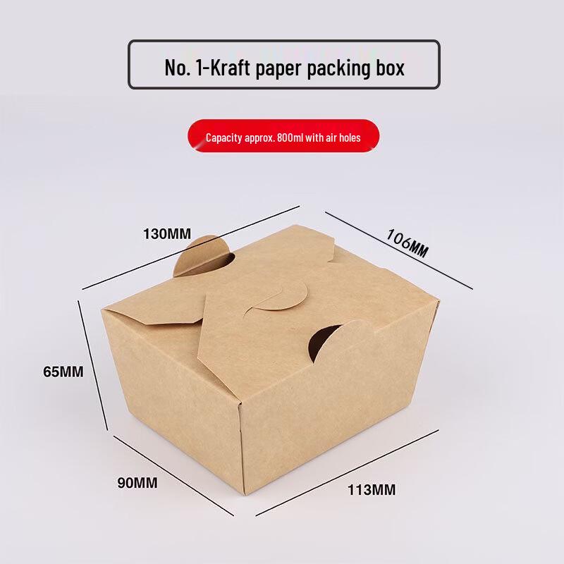 Disposable Kraft Paper Meal & Salad Box