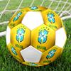 CBF Brasil Größe 5 Fußball, bunt, für alle Altersgruppen geeignet, maschinengenäht, PVC-Material, Wettkampfqualität, langlebig und mit hohem Rückprall