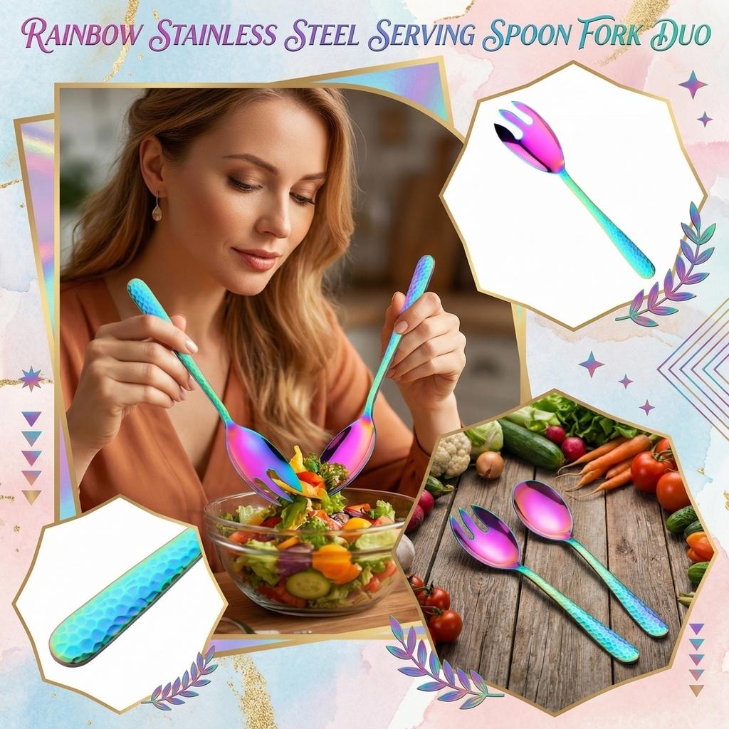 Stainless Steel Extra Long Thick -Purpose Fork Spoon