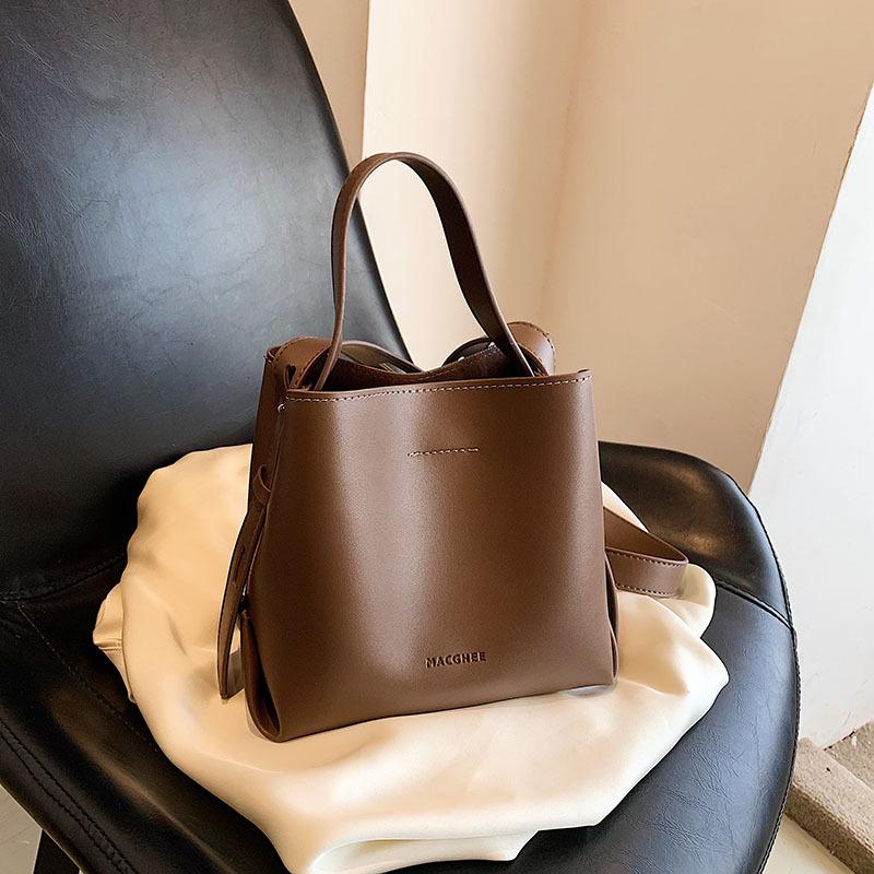 Retro Handbag Women's Bag 2025 New Trendy Korean Bucket Bag Niche Versatile Large-capacity Shoulder Messenger Bag