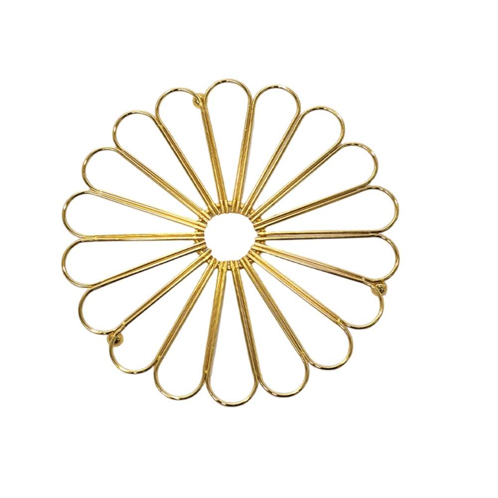 

Heighted Foot Metal Pot Mat Rust-proof Heat-resistant Coaster Iron Insulation Pad Cookware Steamer Style 4