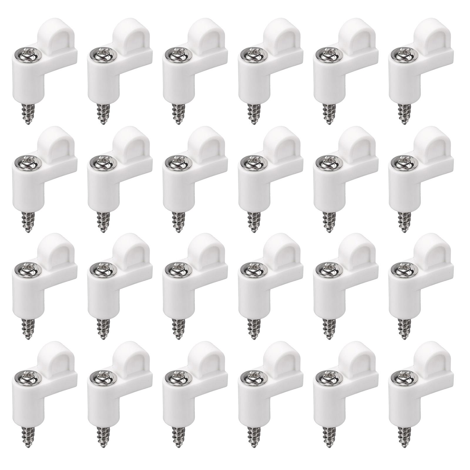 

24 Pieces Weatherproof Screen Clip Fasteners with Matching Screws Stormproof Window Screen Clip set For Home Security белый