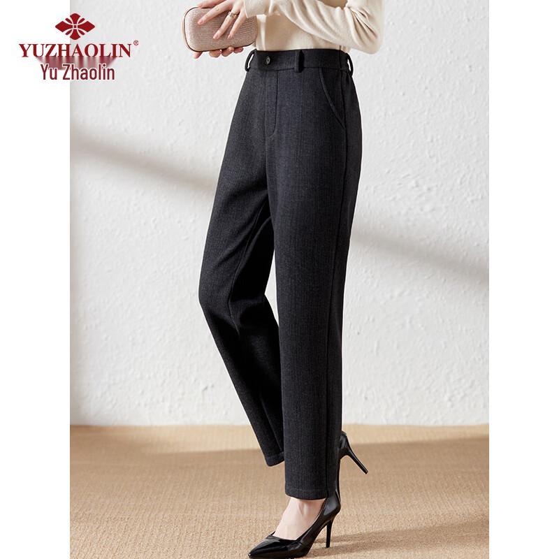 YUZHAOLIN Women's Plus Velvet Warm Straight Leg Pants