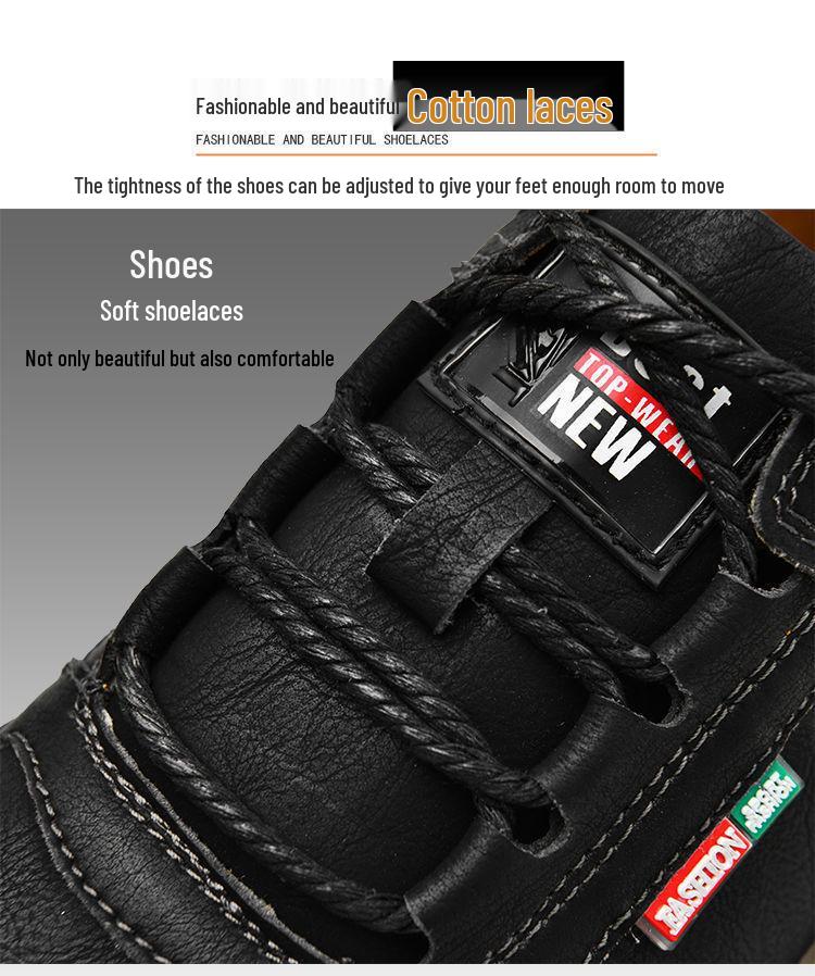 Herren Freizeit Schuhe 2026: Bequemes rundes Zehenteil, Wander- & Business-Leder, Britischer Stil