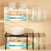 Expandable Kitchen Shelf Countertop Cabinet Partition Layered Shelf In-Cabinet Spice Organizer Pot Rack Desktop Shelf