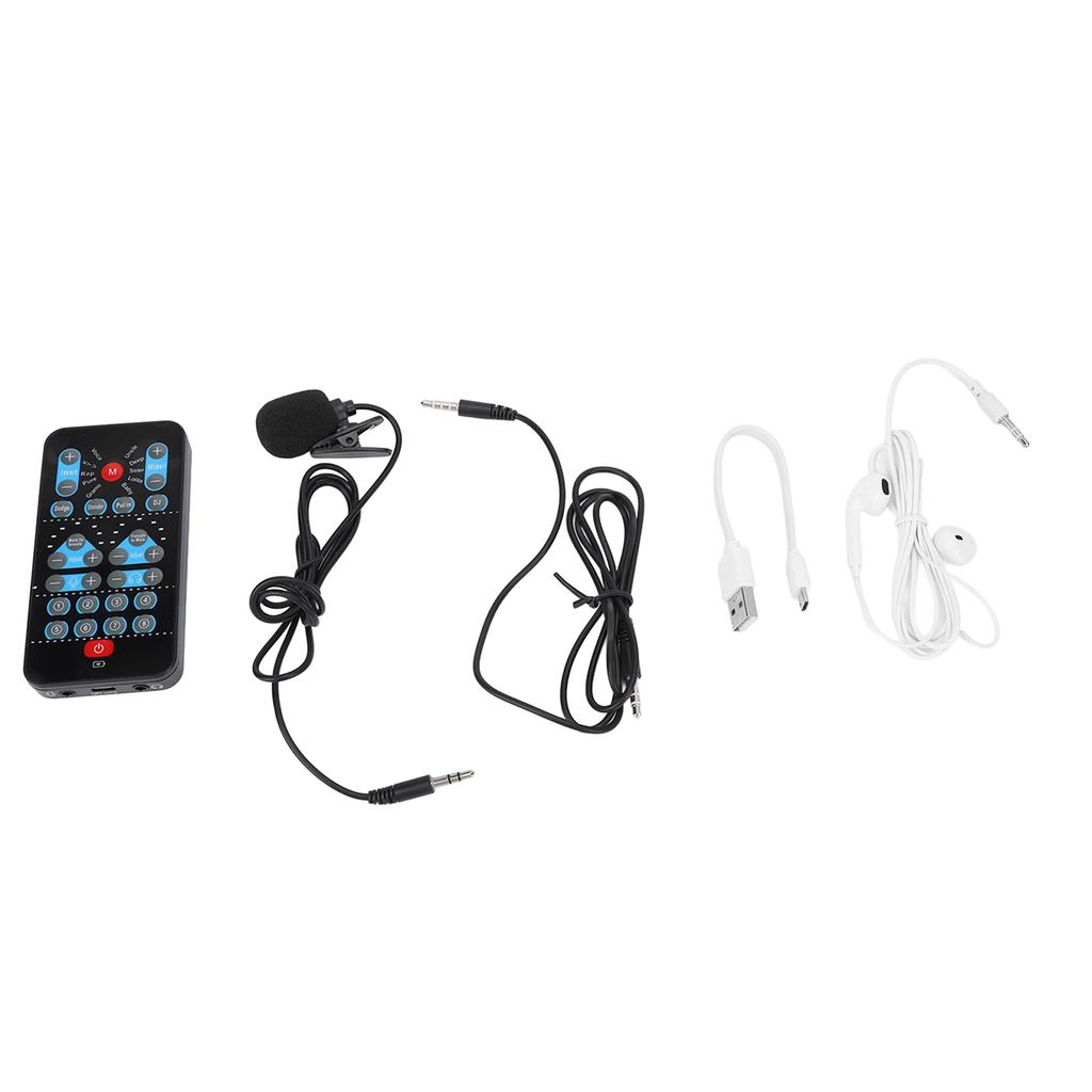 Mini Voice Changer 8 Sound Effects Support Multi Languages ​​Beautification Handheld Sound Card for