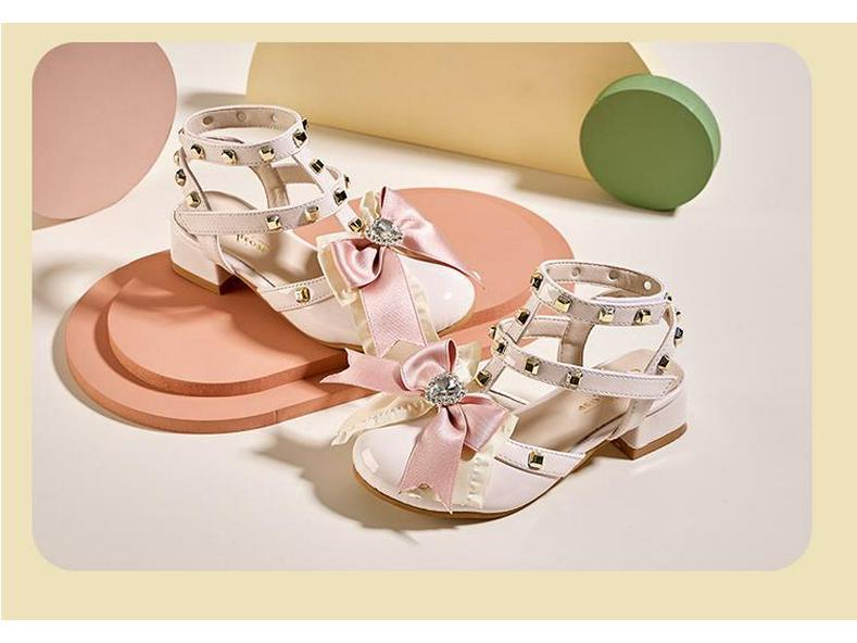 Girls' Bow Princess Sandals - Comfortable Fashion Shoes for Students & Performances