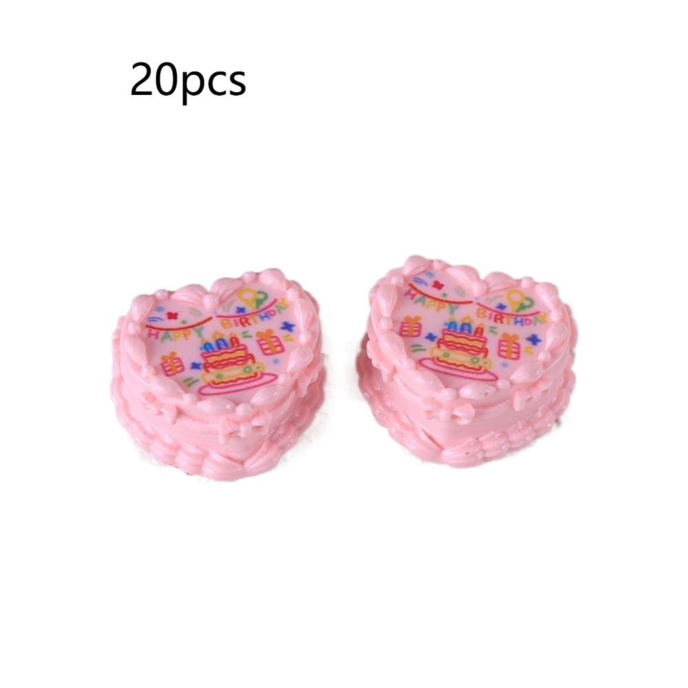 20pcs DIY Simulation Cake Handmade Miniature Food Toys Kawaii Doll Accessories  Art Supply