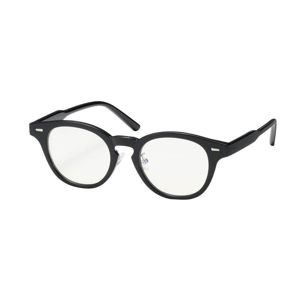 MUJI Blue Light Blocking Boston-Style Sunglasses, Unisex, Adult, DFD23A5S, Black