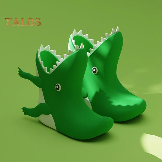 1 Par Botas de Lluvia para Niños Forma de Tiburón Dinosaurio Zapatos de Lluvia Impermeables Calzado para Niños Pequeños Suela Antideslizante Botas para Niños Niñas Senderismo Camping