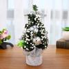 Mini Christmas Tree Decor - Handmade Small Tabletop Christmas Tree with Ornaments, Bows & Berries for Holiday Home & Office Decoration