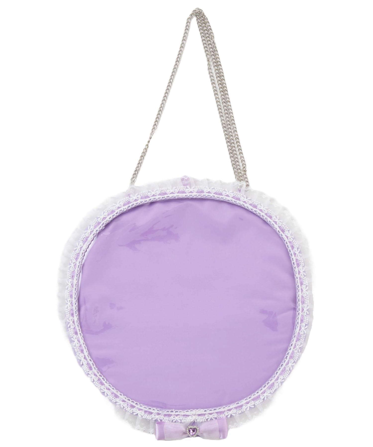 

Чехол для вентилятора Прозрачный декоративный вентилятор 2WAY Oshikatsu Oshikatsu Goods Otakatsu Korea Landmine Ita Bag Event Live Gift Present F Type B Lace Light Purple [Wego]