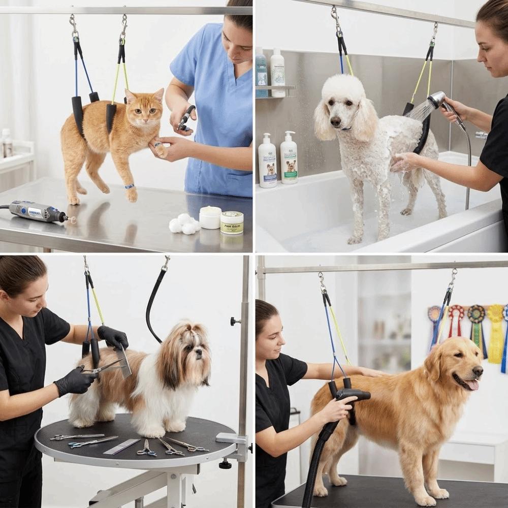 Sturdy Dog Grooming Restraint Strap Adjustable Grooming Table Hanging Strap Pet Grooming
