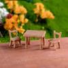 1 sada mini stolů, židlí, nábytku, figurek, řemesel, krajiny, rostlin, miniatur, dekorací, víl, pryskyřičných zahradních ozdob, figurek