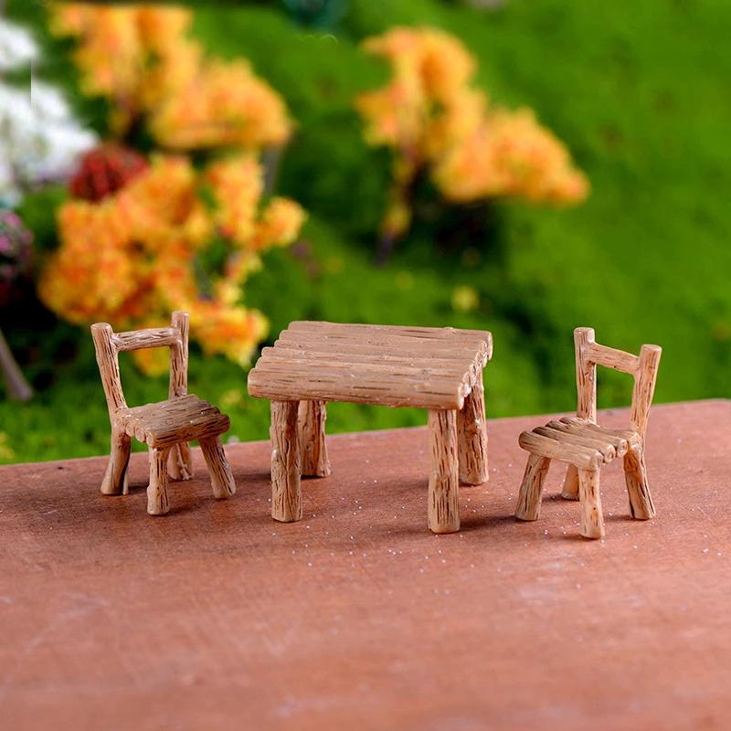 1 sada mini stolů, židlí, nábytku, figurek, řemesel, krajiny, rostlin, miniatur, dekorací, víl, pryskyřičných zahradních ozdob, figurek
