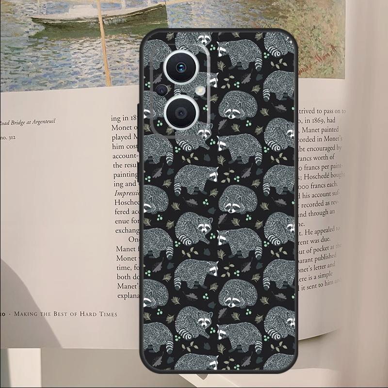 Raccoon Animal Cover For OPPO Reno 14F 11F 12F 13F 10 11 12 13 14 Pro 7 8 Lite OPPO Find X6 X8 X9 Pro Case
