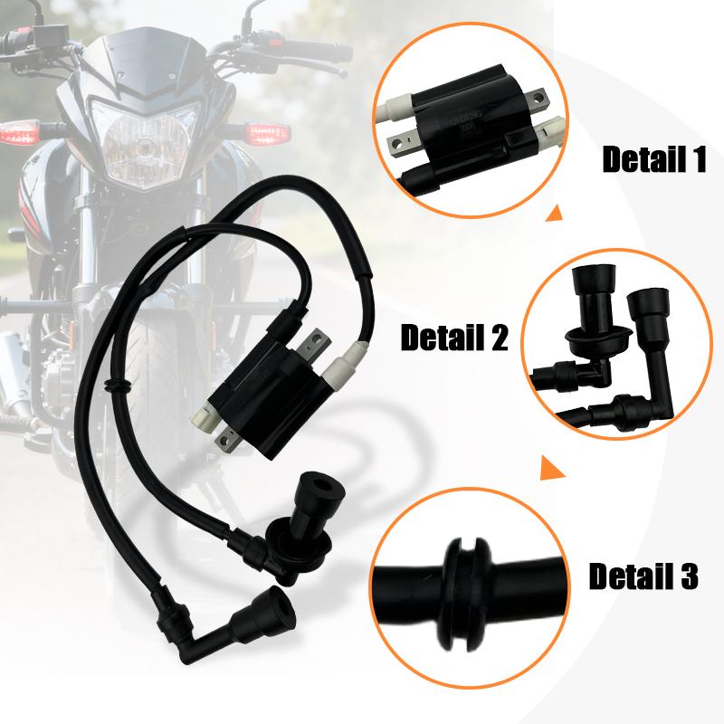 NS200 Ignition Coil For Bajaj Pulsar NS 200 Ignition Wire Cap Set Replacement Double Holes Wries Motorcycle Accessories