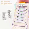 2 Paar 8 MM Breedte Elastische Schoenveters Sneakers Drukknop Veters Zonder Strikken Kinderen Volwassenen Geen Strik Schoenveters voor Schoenen Accessoires